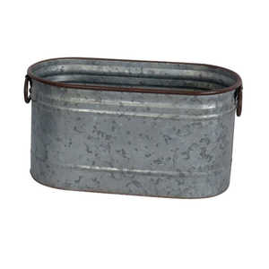 Vente en gros de jardinières en métal galvanisé antique, grand pot à fleurs pour plantes succulentes, jardinières en zinc ondulé pour plantes - Product Image 5