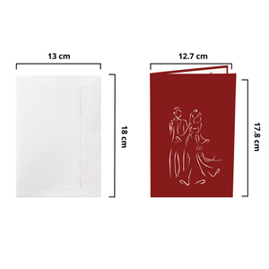 Fabricante OEM/ODM, Tarjeta de Felicitación 3D Pop-up con Diseño de Pareja en Arco de Boda, Estilo Romántico, Hecha a Mano, de Lujo, Venta al Por Mayor - Product Image 2