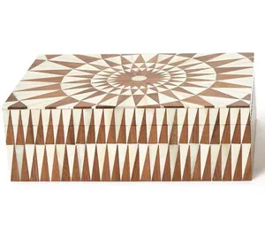 Best Quality Home Handmade Decorative <b>Storage</b> <b>Box</b> Wood and Resin Inlay Geometric Star Design Table <b>Storage</b> <b>Box</b> - Product Image 5