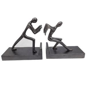 Décoration de table Meilleure vente Serre-livres décoratifs en aluminium rugueux noir nickelé fait à la main personnalisé - Product Image 1