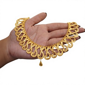 22K Solid Yellow Gold <b>Necklace</b> Traditional S-Link Pattern <b>Statement</b> Bridal Jewellery Chain For Women Elegant Daily Wear - Product Image 1