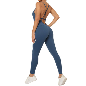 New Arrival Gym Yoga <b>Jumpsuit</b> for Women in top quality breathable anti wrinkle light weight Women Yoga <b>Jumpsuit</b> <b>with</b> cheap rate - Product Image 2
