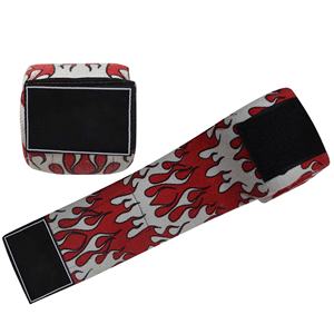 Rodillera estampada con soporte elástico-Mezcla de algodón para levantamiento de pesas, levantamiento de pesas y entrenamientos de gimnasio - Product Image 1