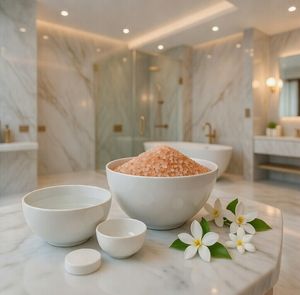 เกลืออาบน้ำหินหิมาลัยธรรมชาติ & น้ำแช่สปาแบบแกะสลักที่เป็นมิตรต่อสิ่งแวดล้อม พร้อมน้ำมันหอมระเหยบริสุทธิ์เพื่อผ่อนคลายร่างกายและจิตใจ - Product Image 6