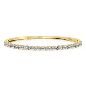 Igi Certified Designer 14k/18k SOLID Gold Val Serenity Lab Diamond Openable <b>Bangle</b> <b>Bracelet</b> For Women And Girls Wear In Wedding - Product Image 3