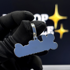 OEM ODM รับผลิตเครื่องประดับสไตล์ฮิปฮอปแบบกำหนดเอง ชื่อสั่งทำได้ ประดับเพชร VVS มอยส์ซาไนต์ เงินแท้ 925 ชุบหลายชั้น  งานสั่งทำพิเศษจาก HIPHOP SPARKLE - Product Image 4