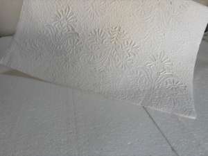 Handmade Embossed Aseptic Biodegradable Cotton Cardboard Deep Floral Texture for Luxury Packaging Invitations Craft Projects - Product Image 3