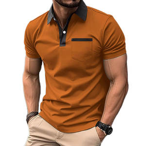 Chemises élégantes pour hommes grandes tailles en tissu jersey, design uni, haute qualité, coupe confortable, manches courtes, uni - Product Image 2