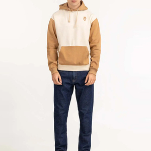 Sudadera con Capucha para Hombre, Diseño Moderno, Bloques de Color, Corte Regular, Logotipo Bordado, Bolsillo Delantero, Venta al Por Mayor - Product Image 5