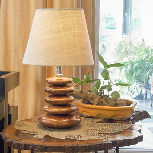 <b>Table</b> Lamp Solid Wood Fabric <b>Bedside</b> Lamp Bedroom Creative Energy-saving Minimalist from Falak World Export - Product Image 1