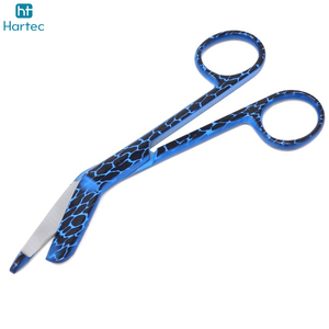 Tijeras para Vendajes Lister de Acero Inoxidable Premium, con Patrón Impreso Azul Personalizado, para Primeros Auxilios, Enfermería y Cirugía - Product Image 2