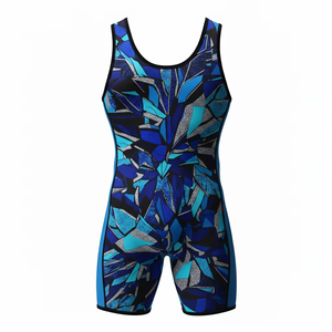 Custom High Quality Stretch Breathable Wrestling Singlet Men OEM ODM Custom Logo Sportswear Gym Training Compression Workout - Product Image 6