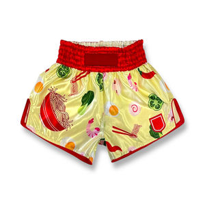Pantalones Cortos de Kickboxing Plateados Satinados para Entrenamiento en Gimnasio, Pantalones Cortos de Muay Thai Casuales con Estampado Digital y Cintura Elástica - Product Image 5