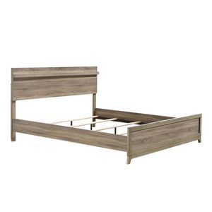Base de Cama Matrimonial Moderna Rústica de Madera, 1 Pieza, Mueble de Dormitorio Bien Hecho con Acabado de Madera Natural - Product Image 3