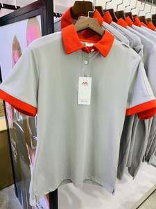 เสื้อเชิ้ต FMF เวียดนาม แคชชวลสำหรับผู้ชาย |   แขนสั้น |   ปกเสื้อสีเทาตัดกับสีแดง |   ผ้าถักโพลีเอสเตอร์/คอตตอน |   นุ่ม ทนทาน | - Product Image 2