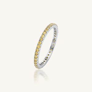 Anillo de Zafiro Amarillo en Plata de Ley 92.5 KLSR-11878 - Product Image 1