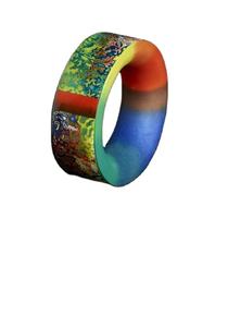 Joyería CREATIVA, pulsera acrílica de resina, brazalete exagerado, deslumbrante, Multicolor, ancho, Irregular, cuadrado, pulseras acrílicas para mujer - Product Image 3