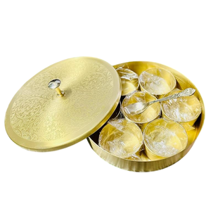 Caja de especias árabe vintage de latón de alta calidad con acabado martillado y pulido, caja de especias de latón puro para uso en la cocina. - Product Image 2