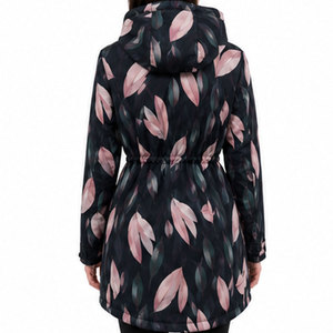 Manteau parka d'hiver pour femme avec capuche, tissu résistant à l'eau, taille ajustable, intérieur matelassé doux et design élégant - Product Image 2