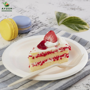 Assiettes portables et légères en bagasse, fabriquées à partir de fibres de pulpe de canne à sucre, idéales pour les excursions de camping et de randonnée. - Product Image 2