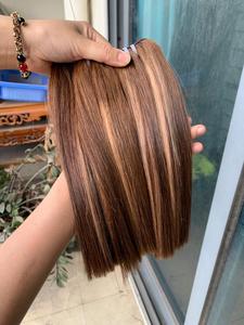 Extensiones de cabello Remy de Vietnam de doble dibujado, mechones de tonos de Piano mezclados de colores destacados, cabello humano liso de hueso, excelente calidad - Product Image 4