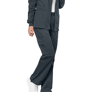 Blouse médicale premium pour femme, à fermeture éclair intégrale, manches longues, avec poches, uniforme d'infirmière, tenue de travail pour hôpital dentaire, coupe ajustée - Product Image 5