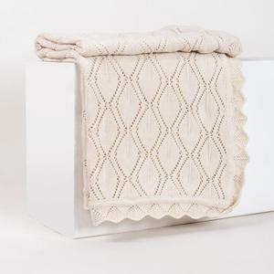 Manta de Punto de Lujo 100% Algodón Natural, Suave, Cálida, Acogedora, Ligera y Decorativa - Product Image 3