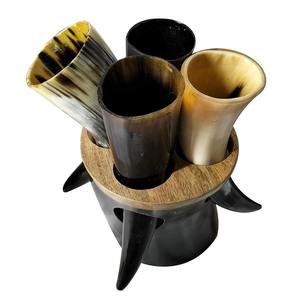 Natural Buffalo Viking Drinking Horn Polished Animal Style Customizable Logo and Size Portable High Quality - Product Image 3