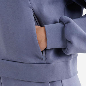 Sudadera con capucha de forro polar personalizada con media cremallera, unisex, transpirable, repelente al agua, informal, de alto rendimiento, superventas - Product Image 4