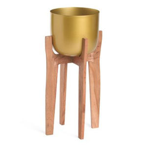 Support de plantes en bois élégant pour l'intérieur, en bois d'acacia, pour plantes de grande taille, support de pot de fleurs, présentoir pour la maison, le salon - Product Image 4