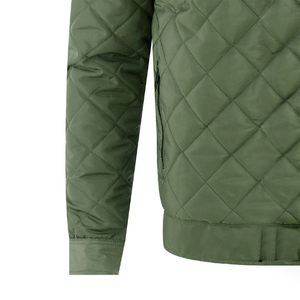 Men's Diamond Quilted Bomber Jacket Stand Collar Full-Zip Lightweight Padded Streetwear <b>Coat</b> Wholesale OEM Custom Logo - Product Image 2