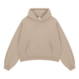 Sudadera con Capucha Extra Grande para Hombre, de Forro Polar, Color Sólido, Informal, Ajuste Holgado, Transpirable, de Algodón Ecológico, con Bolsillo - Product Image 2