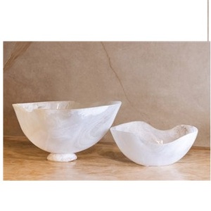 Contemporary Resin Polished Fruit Bowl Home Accent Elegant Salad Bowl Decorative Tableware Modern Luxury Handmade Free Lead Free - Product Image 2