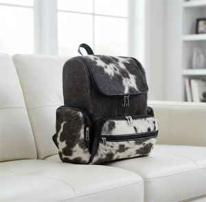 Mochila de Piel Genuina Premium con Cierre, Multifuncional, Gran Capacidad, Unisex, 20-35L, para Viajes, Portátil, Escuela, Diseño con Letras - Product Image 2