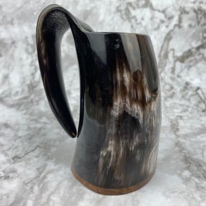 Handcrafted Buffalo Horn Mug Natural Shape Carved <b>Dragon</b> Design Durable Art Collectible Natural buffalo horn mug - Product Image 6