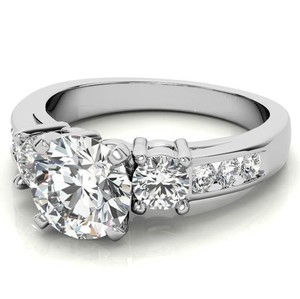 Cut Moissanite <b>Ring</b> 925 Sterling <b>Silver</b> Rhodium Plated Luxury Certified Engagement Wedding Bridal Solitaire Promise <b>Ring</b> <b>Dainty</b> - Product Image 4