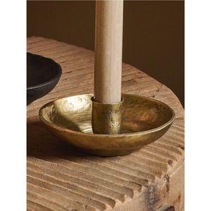 Porte-bougie minimaliste nordique en or, finition laiton mat, support métallique pour bougies coniques, décoration pour la maison, le salon, la table de Noël - Product Image 5
