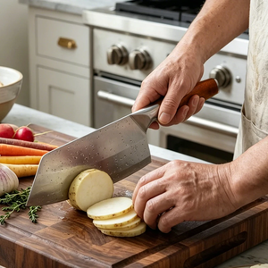 LEGACY BLADES Handmade Carbon Steel Meat Cleaver <b>Knife</b> Razor <b>Sharp</b> Wooden Handle Professional <b>Kitchen</b> Cleaver OEM Manufacturer - Product Image 5