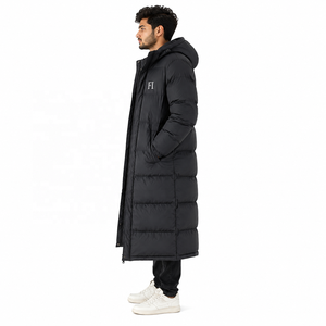 Custom Men's Long Softshell Puffer Jacket <b>Winter</b> Streetwear Coat Oversized Warm <b>Quilted</b> OEM Men's Jackets Wholesale Supplier USA - Product Image 4