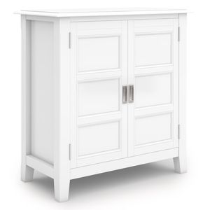 Burlington <b>White</b> Low <b>Storage</b> <b>Cabinet</b> for Living Room - Product Image 1