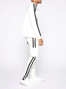 Survêtement zippé pour homme, faible MOQ, haute qualité, personnalisable, deux pièces, réversible, en coton 100% et nylon écologique. - Product Image 6