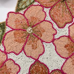 Handmade Embroidered Fabric Table <b>Runner</b> Rectangle <b>Green</b> Leaf Design Luxury Eco-Friendly Lightweight Durable Decorative Mat - Product Image 2