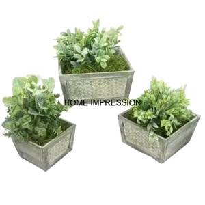 Nouveau jardinière décorative en métal avec support de plante de finition personnalisé Pots modernes pour jardinières d'affichage de fleurs de forme carrée au sol - Product Image 1