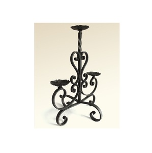 Candelabro Metálico Clásico, Portavelas de Hierro para Centro de Mesa, Iluminación de Balcón, Fiestas de Aniversario, Reuniones Nocturnas - Product Image 1