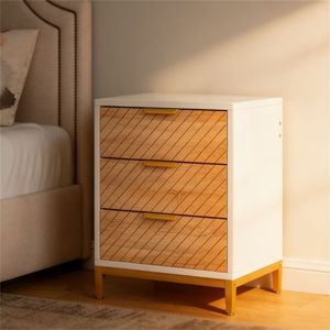 Mesa de Noche para Dormitorio con Espacio de Almacenamiento, Uso Versátil como Mesa Auxiliar o Mesa de Centro para Sala de Estar, Gabinete Elegante - Product Image 1