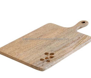 Planche à découper en bois écologique pour la cuisine, épaisseur 2,0 cm, compatible lave-vaisselle, pour couper les légumes et servir de plateau. - Product Image 5