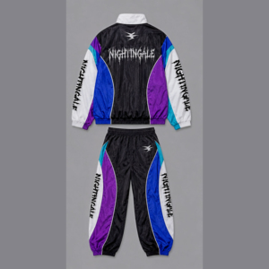 Boxy Waterproof Jacket and Pant Set Nylon <b>Wind</b> <b>Breaker</b> Jogging Track Suit Multi Color Panel Windbreaker Tracksuit for Men - Product Image 5