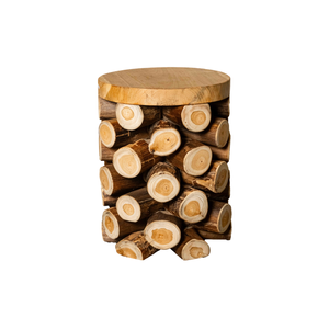 Rustic Teak Branch <b>Stool</b> Handcrafted Premium Luxury Artisan Solid Craftsmanship Organic Beauty Apartment Villa Hotel ARTERRA - Product Image 1