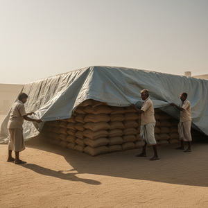 Bâche de protection extérieure en HDPE pour briquettes de biomasse, résistante à l'humidité, longue durée de vie, pour le stockage et le transport - Product Image 3