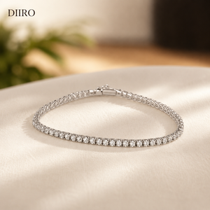 925 sterling <b>Silver</b> Moissanite Tennis <b>Bracelet</b> Round Brilliant Cut Diamond Channel Setting Women's Classic <b>Bracelet</b> - Product Image 1